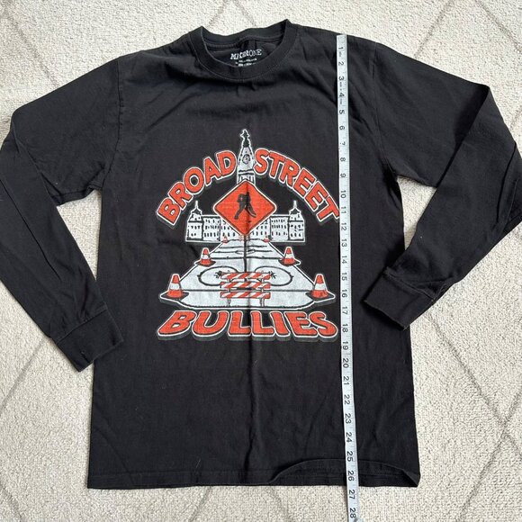 Broad Street Bullies Long-Sleeve Shirt Size M Black By Maker One 100% Cotton Gra - Picture 4 of 4